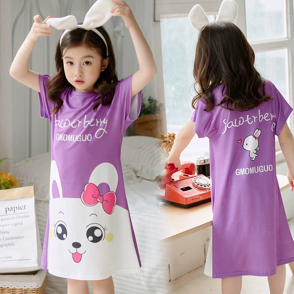 S cultural skirt-purple rabbit
