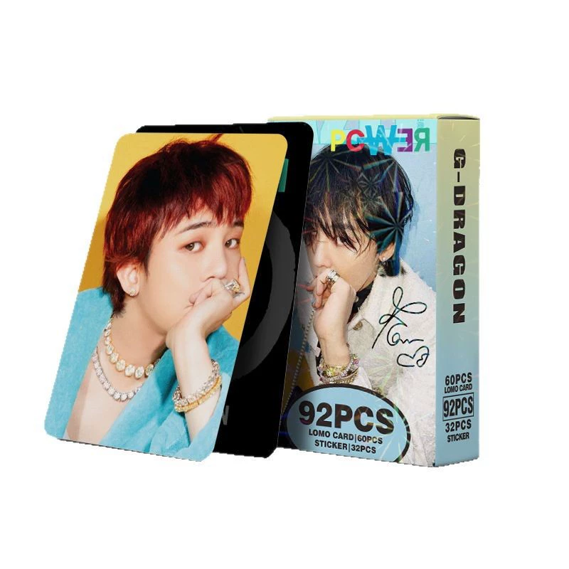 Специальное зарубежное предложение: 92 фотокарточки из коллекции G-Dragon, периферия звезды, фабричная печать