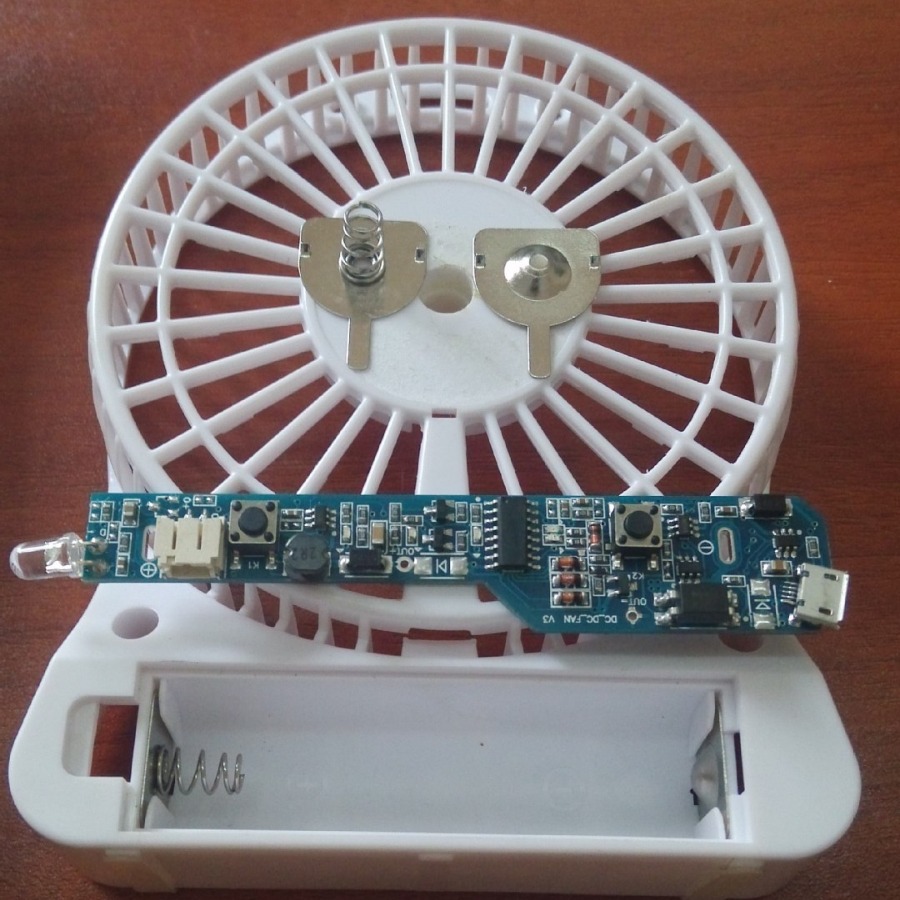 芭蕉风扇挂脖电池片风扇电池弹片小风扇电池片USB小风扇电池弹片