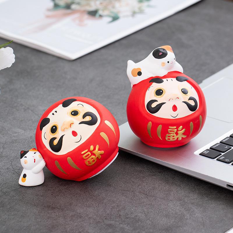Wen Chuang ZAKKA 일본 식료품 수 Tao Zhaofu 돈 절약 탱크 돼지 저금통 홈 장식 선물 녹색