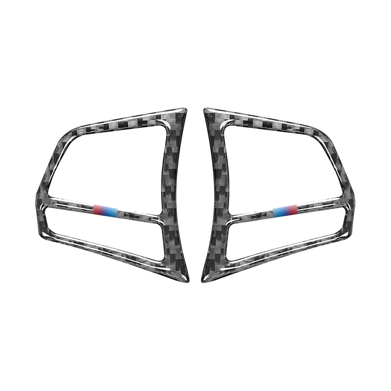 Adecuado para BMW nuevo Serie 3 F30 4 serie F36 volante botón Marco fibra de carbono interior modificación pegatinas