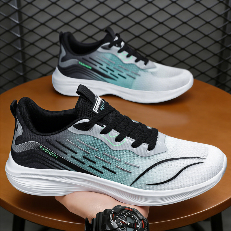 Men's Shoes, New Summer Models, Cross-Border Versatile Student Running Shoes, Shock-Absorbing Sports Shoes, Lightweight, Comfortable, Non-Slip Casual Shoes