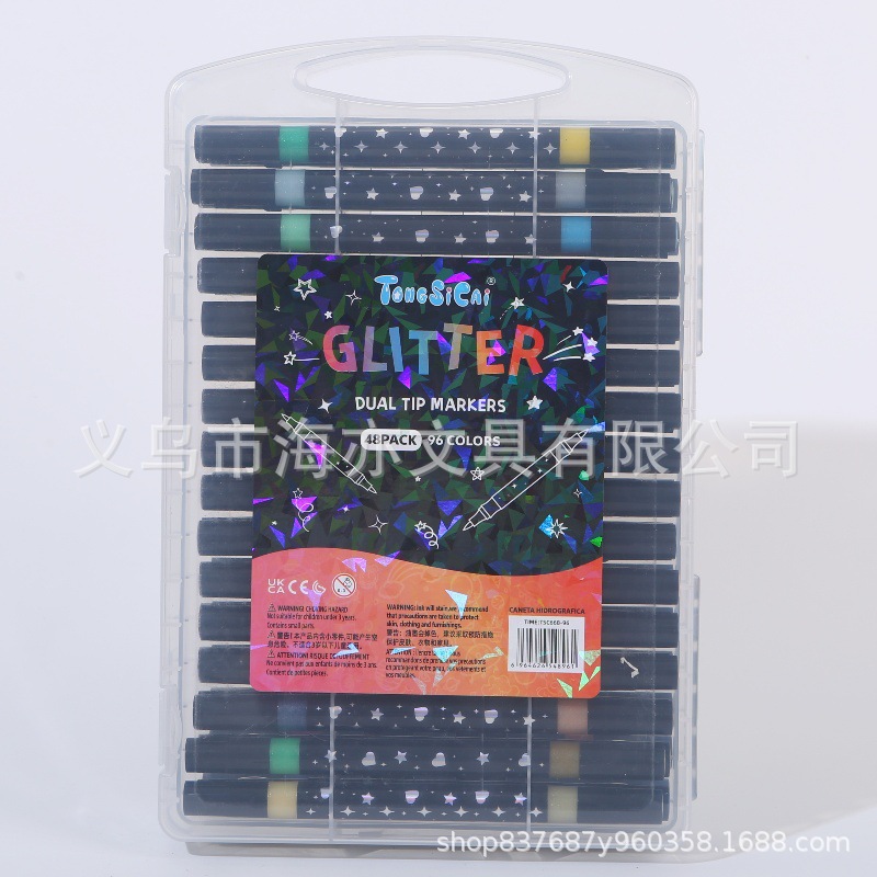 Doble color blando flash marcador de luz marcador de luz color luminiscente resaltador de pintura gel DIY relleno de cuentas