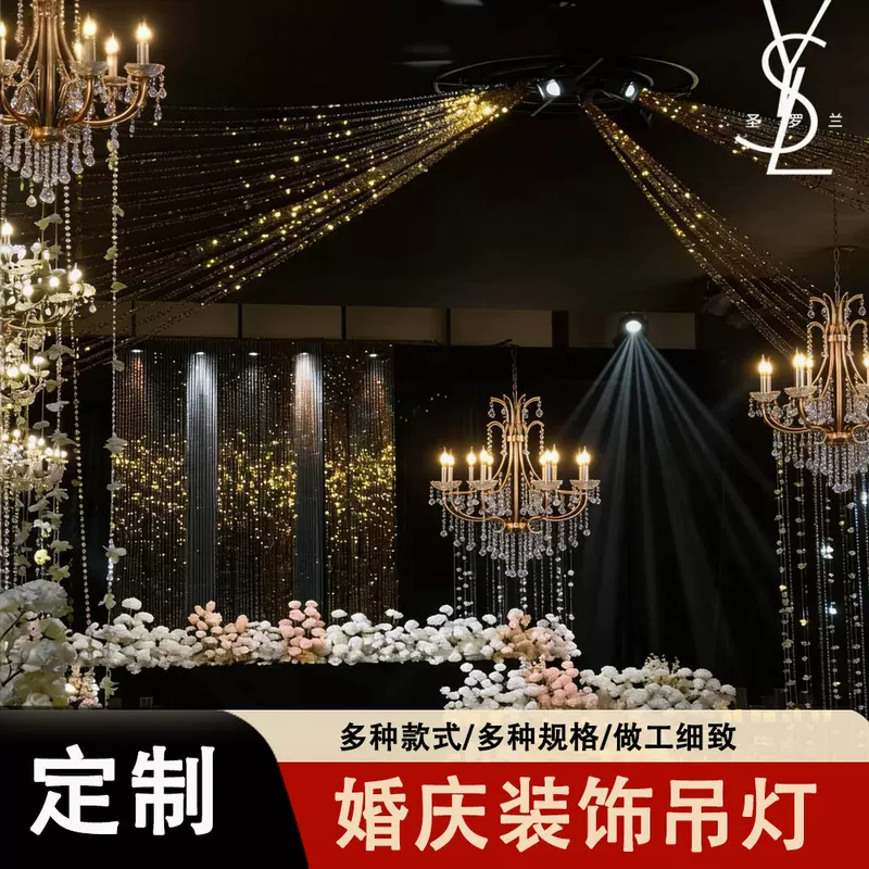 Crystal pendant, ceiling lamp, ceiling ceiling light, European style