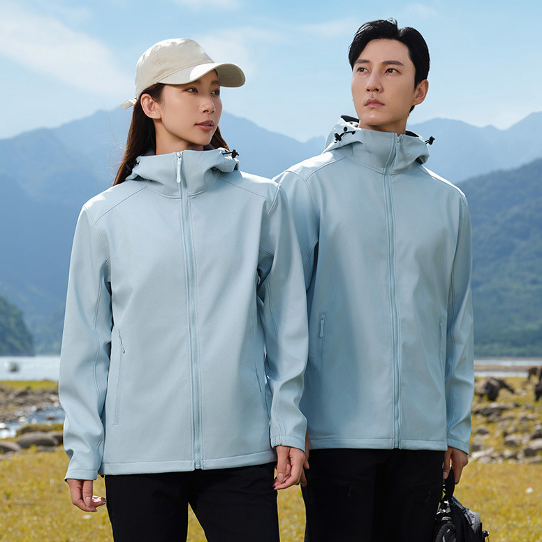 Softshell Stand-Collar Workwear Jacket for Nio 4S Store, Waterproof Workwear Jacket for Men, Hooded Outdoor Mountaineering Jacket