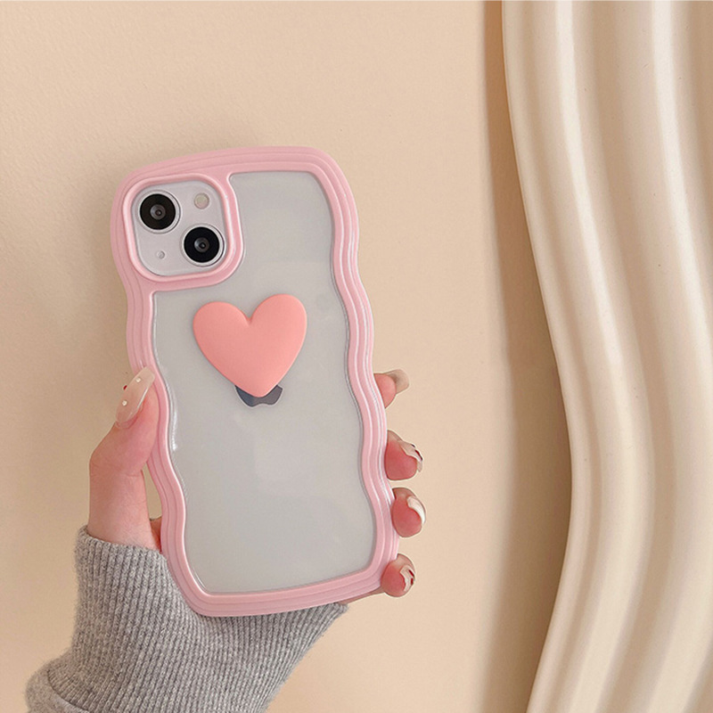 Title 8, Love Wave Border Phone Case Transparent 3D, pro...