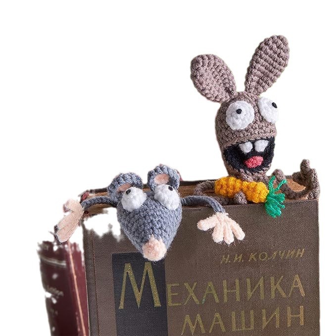 2025 venta transfronteriza Amazon animal de dibujos animados marcadores ganchillo adornos de marcadores hechos a mano