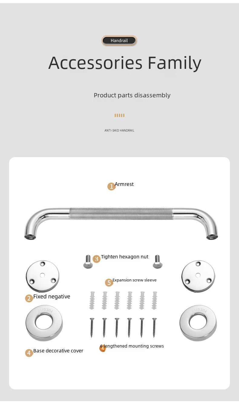 Anti-Slip Stainless Steel Handrail 17