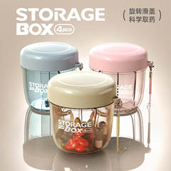 Weijian 密閉型小型薬箱、回転蓋付き、ポータブル、透明な食品グレードの素材、1 日あたり 3 食の小型ミニストレージ