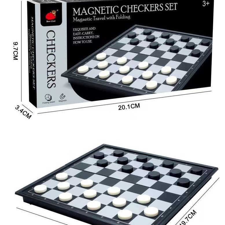 Bear Brand Science and Education chess Magnetic folding chessboard children's entry early education puzzle battle international chess board