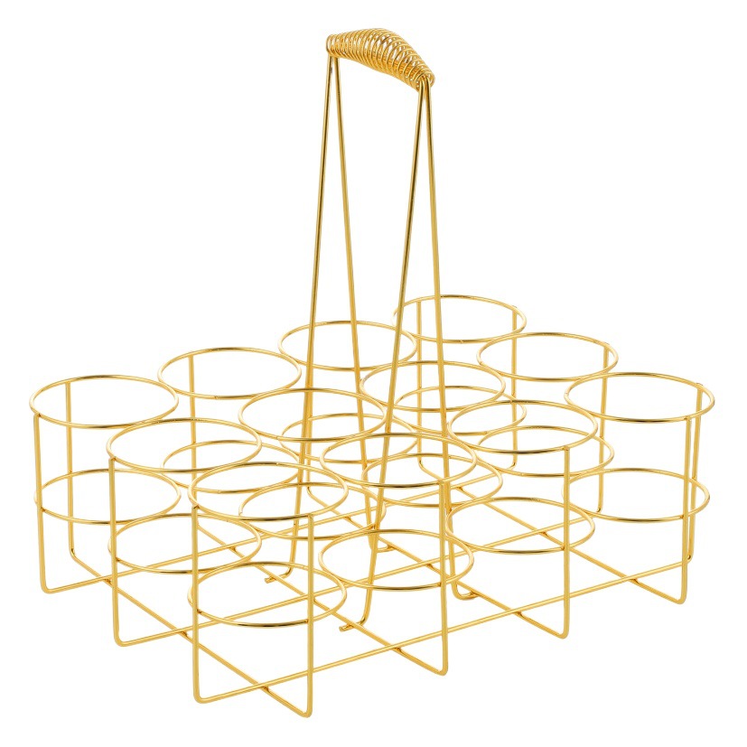 Wholesale bar bold portable rack beer basket display rack beer rack basket lifting beer carrying beer box metal