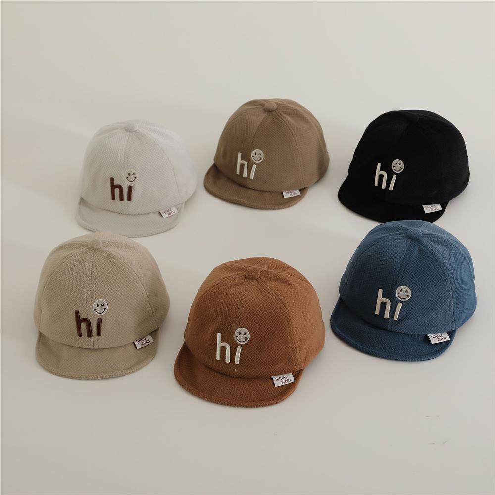 Sombreros para bebés bordados HI primavera y otoño nueva moda para niños niñas bebés coreanos sombreros de béisbol para niños
