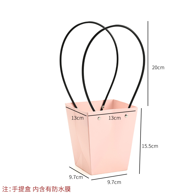 Bolso especial transfronterizo para flores, descuento al por mayor, bolsa trapezoidal de papel kraft impermeable, bolsa de embalaje de regalo, bolsa de ramo