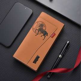 男士钱包男夹时尚长款新款多卡位西装包薄软皮夹竖款男大容量青年