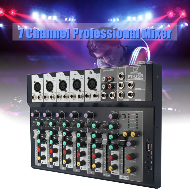 厂家直供舞台k歌多通道USB数字音频调音台专业48V幻象电源调音台