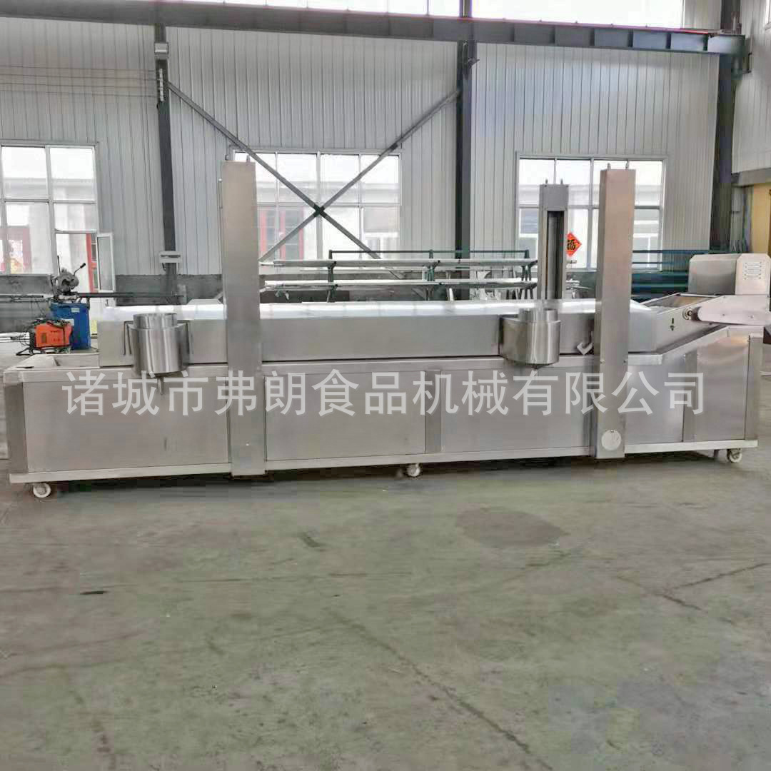 油面筋油炸设备 大型鱼豆腐油炸加工生产线 全自动油炸生产线