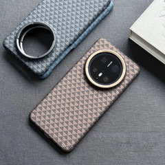 華為Mate70Pro携帯電話ケースを適用するファッション源紋繊維紋Mate60proレンズ転倒防止保護カバー