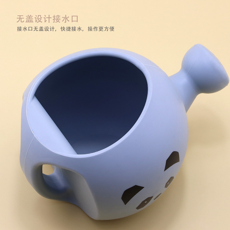 Hervidor de agua multifuncional de silicona con asa, regadera con rociador de agua para niños, juguete interactivo para la playa para padres e hijos, rociador para bañera