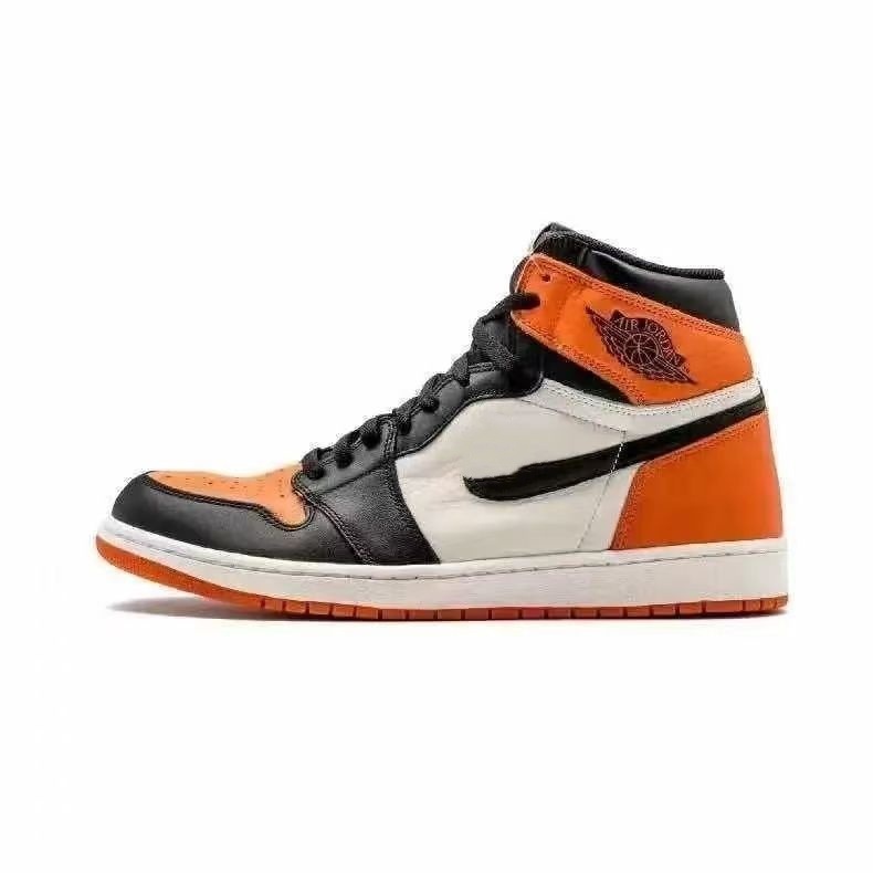 Comercio exterior AJ1 zapatos blancos y negros panda zapatos de baloncesto de alto tamaño Joe1 azul blanco puro de Carolina del Norte pareja zapatos casuales image 14
