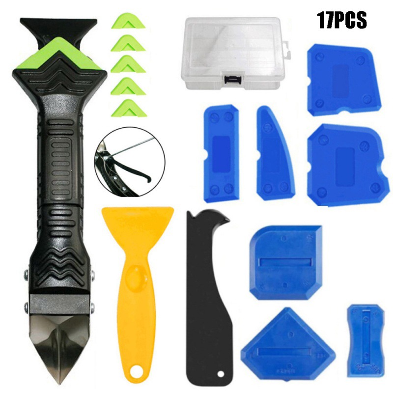 Cross border 17 Set of parts Boxed 5 One Hook knife Metal Scraper sealant Sealant tool Glass, plastic clean Scraper