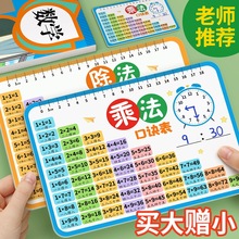 九九乘法口诀表背诵神器小学生大99乘除法二年级数学公式卡片教具