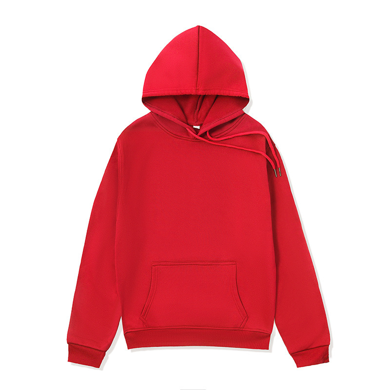 跨境外贸连帽卫衣男hoodie纯色连帽衫运动卫衣男女可预制图案外套|undefined