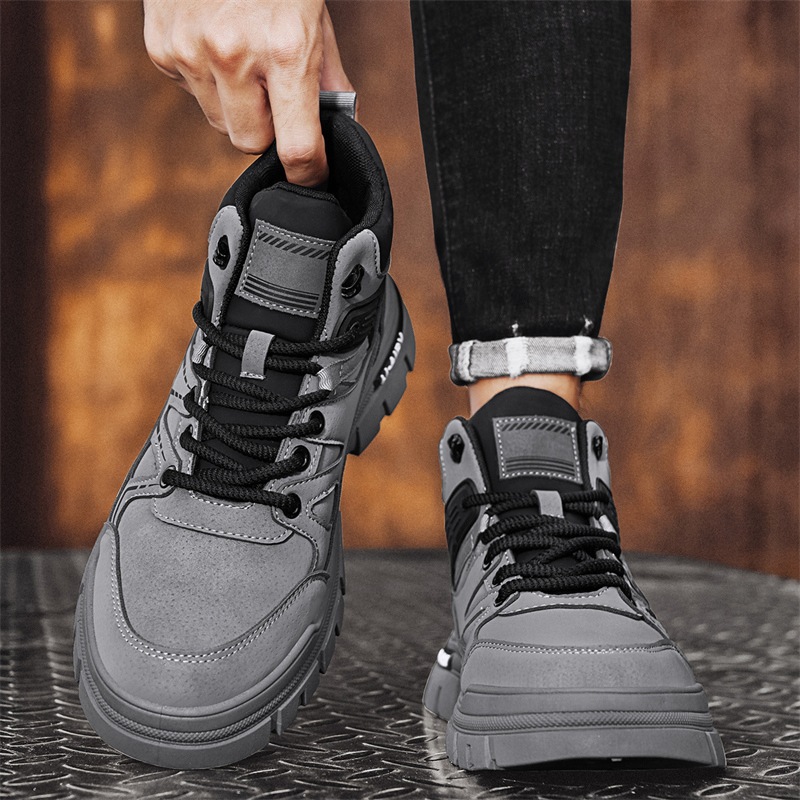 Botas de cuero para hombres botas Martin casuales otoño invierno 2025 zapatos de alto nivel para hombres herramientas zapatos de motocicleta para hombres zapatos de moda