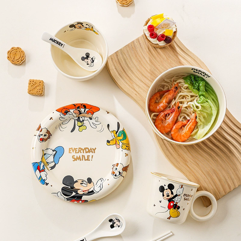 Кружка «Mickey Wenjia», высокая ценность, большая емкость, керамическая, милый мультяшный стакан для воды, для дома, для молока и кофе, кружка для завтрака