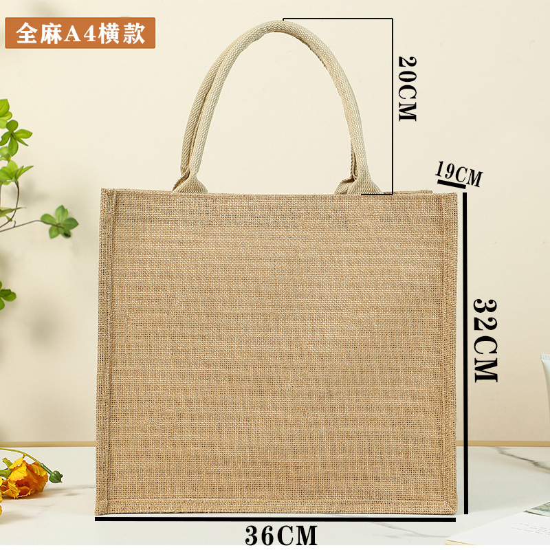 Bolsa de arpillera al por mayor bolsa de arpillera pintada a mano de Navidad bolsa de arpillera en blanco bolsa de yute MUJI