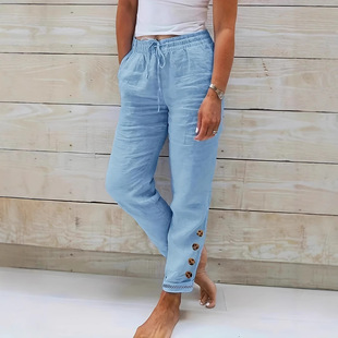 2024 European and American foreign trade women's clothing. Stand. Sell Multicolor Lace Pants