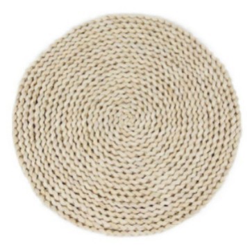 Cojín de paja transfronteriza tela de algodón impresa cojín de taza tejido a mano cojín casero de corteza de maíz cojín de mesa aislante térmico a prueba de quemaduras