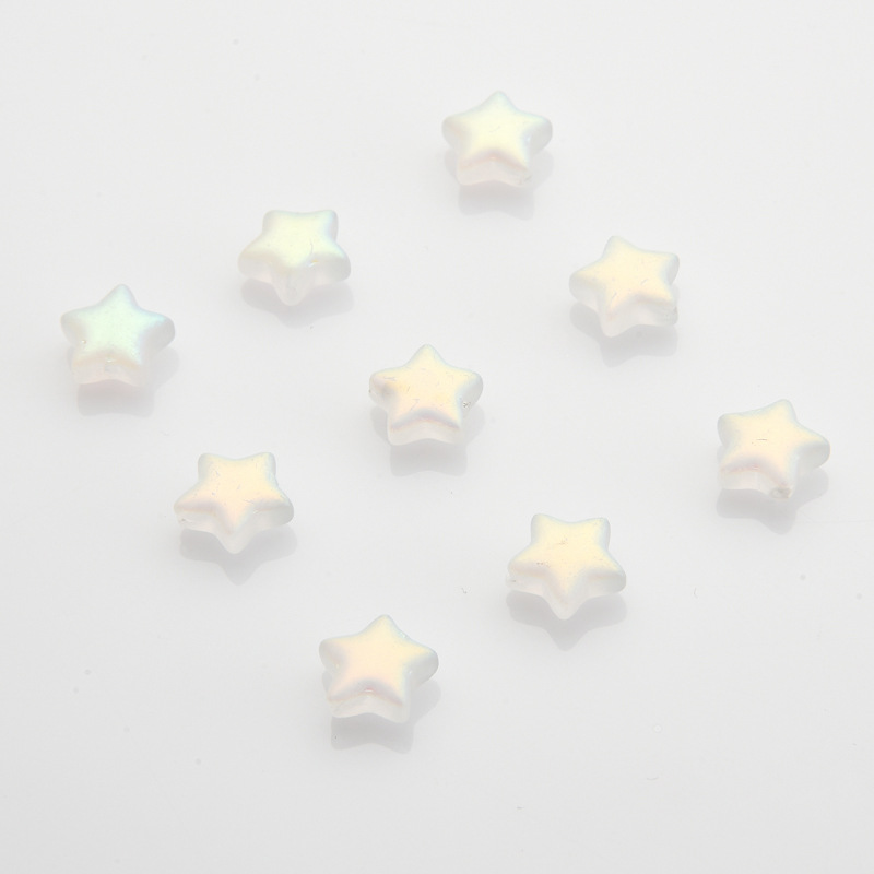 50 PCS/Package 10 * 10mm Hole 1~1.9mm Glass Star Beads display picture 10