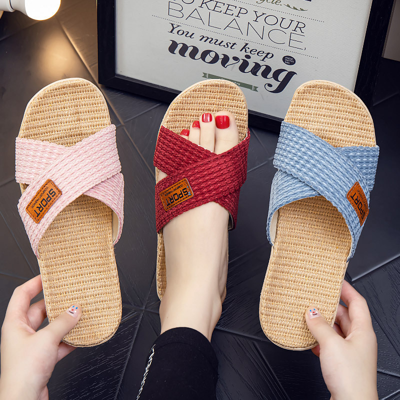 Casual Linen Slippers for Men's Summer Home Indoor Silent Non-Slip Sweat-Absorbent Fabric Cotton and Linen Slippers for Women's Home All Year Round Casual Linen Slippers for Men's Summer Home Indoor Silent Non-Slip Sweat-Absorbent Fabric Cotton and Linen Slippers for Women's Home All Year Round