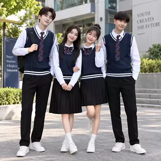 校服套装英伦学院风西装初高中学生衬衫百褶裙班服朗诵合唱服长裙