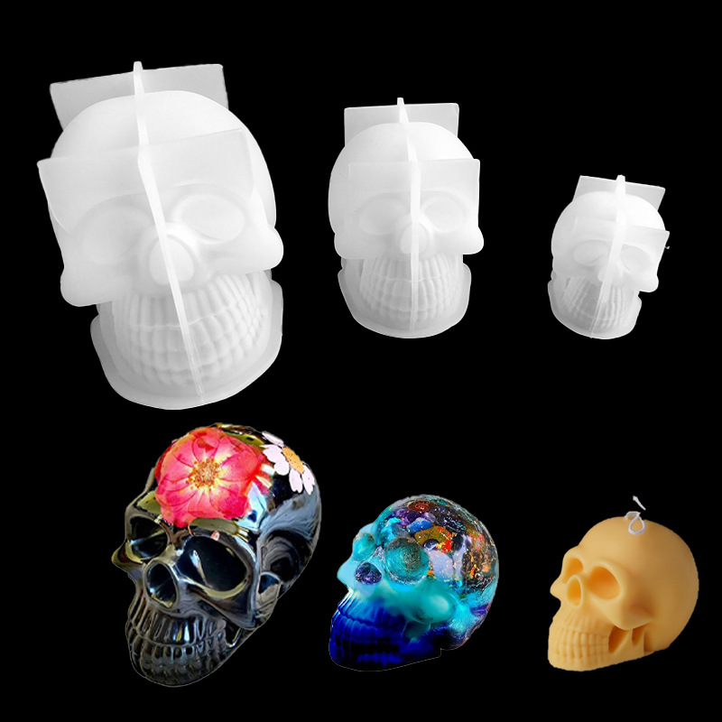 Casual, Party, Special Occasion Occasion Halloween Casual Elegant Skull Silica Gel Kitchen Molds 1 Set