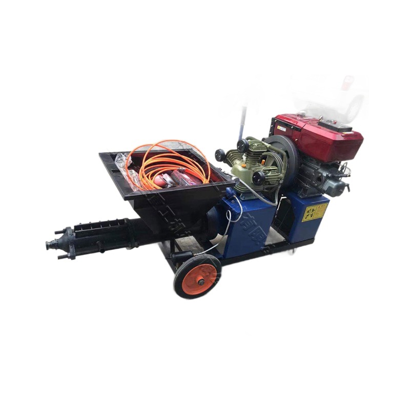 Máquina de pulverización de cemento para construcción de edificios pequeña rueda universal máquina de limpieza de pared de alta presión diesel máquina de pulverización de yeso de cal