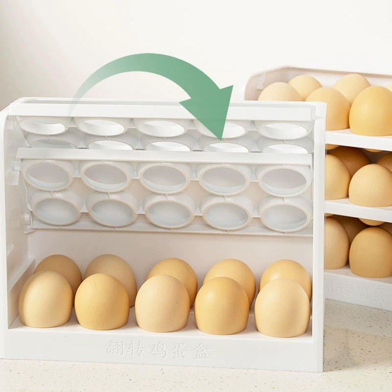 Creative flipped egg box home refrigerator egg storage box home kitchen egg shelf egg holder new model