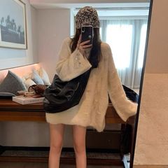 韩系毛衣慵懒风设计感软糯针织衫女秋冬季新款宽松遮屁股外穿上衣