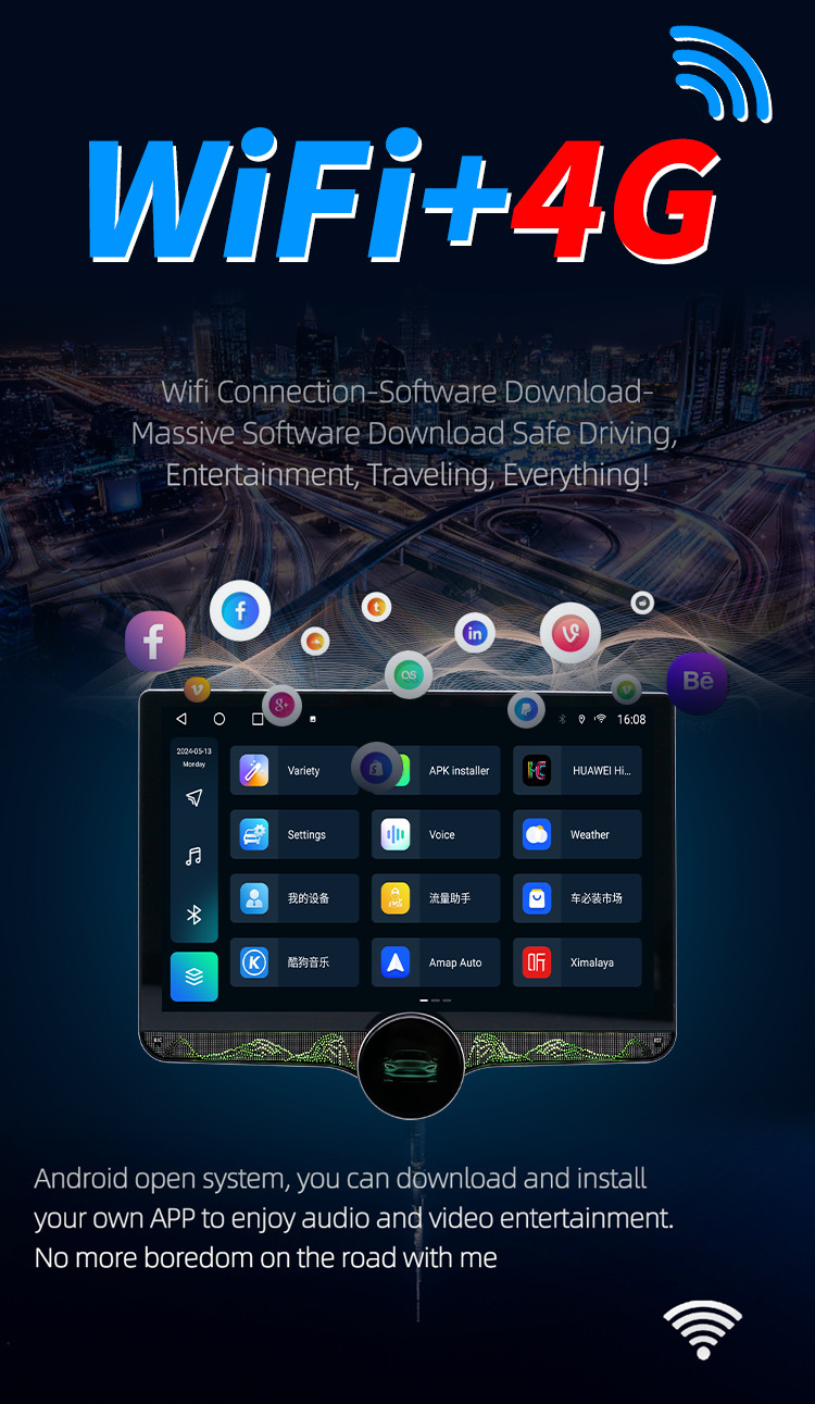 Factory Cross-Border Direct Sales 11.5inch Single Knob Universal Car Navigation Eight-Core Gps Android Carplay Navigation