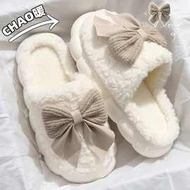 棉拖鞋女秋冬季室内家居包跟月子鞋毛毛拖外穿男
