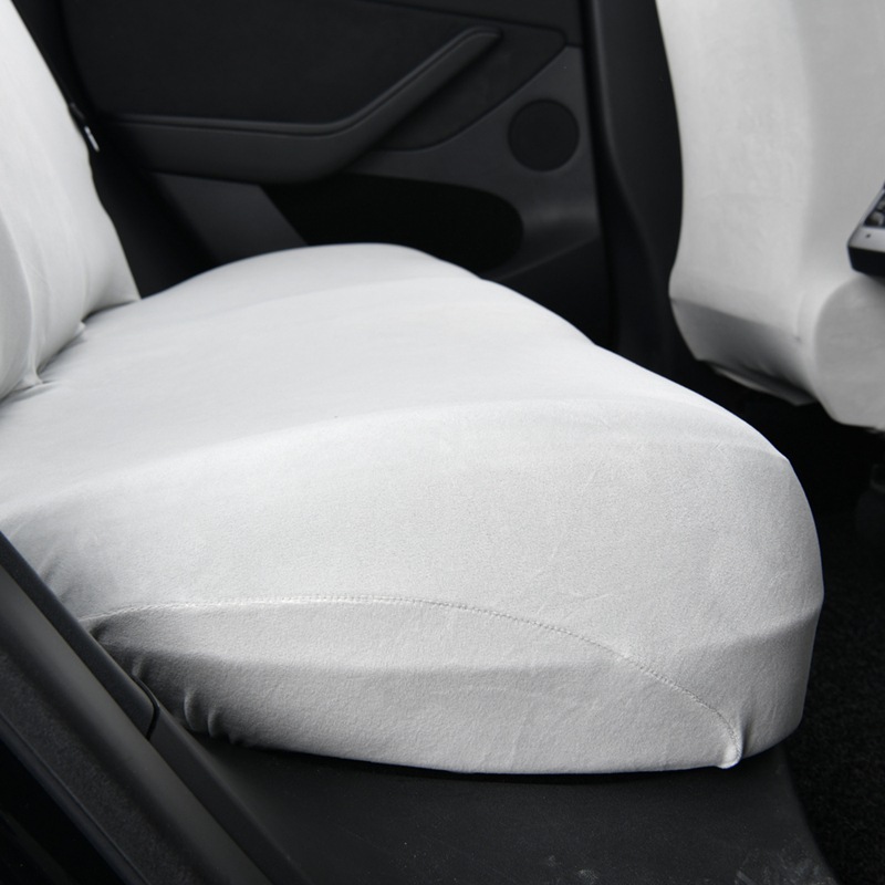Elastic Car Seat Cover, Derong Rear Seat Cushion Cover, Seat Cushion, Backrest and Headrest Integrated Cover, Dust-Proof and Stain-Resistant, Single Layer