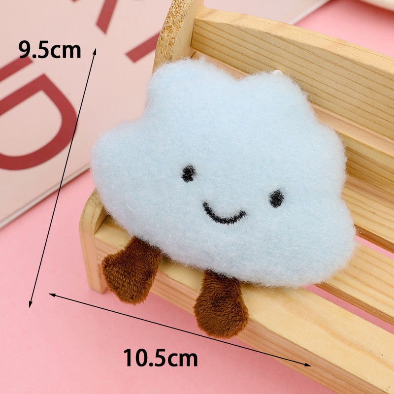 Colgante de peluche de dibujos animados adorable comida jugar nubes DYI bolsos colgantes llaveros colgantes joyas broches pequeños accesorios