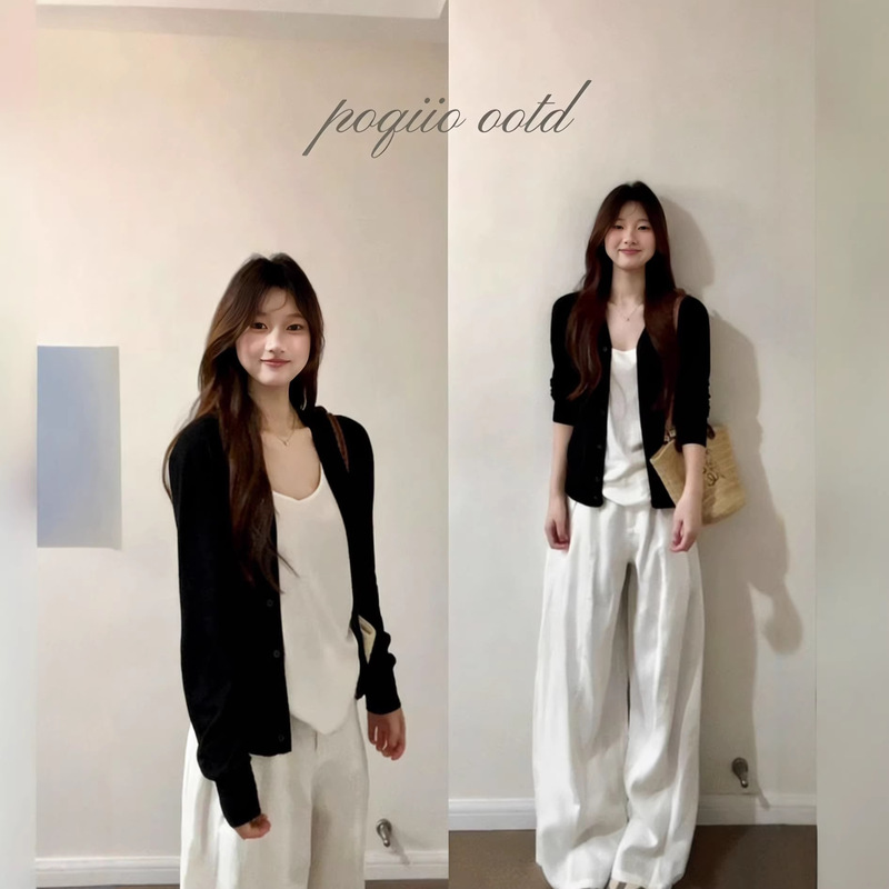 Black Knitted Cardigan Women's Sheer Blouse Summer 2026 New Ice Silk Sun Protection Jacket Air Conditioning Shawl Black Knitted Cardigan Women's Sheer Blouse Summer 2026 New Ice Silk Sun Protection Jacket Air Conditioning Shawl