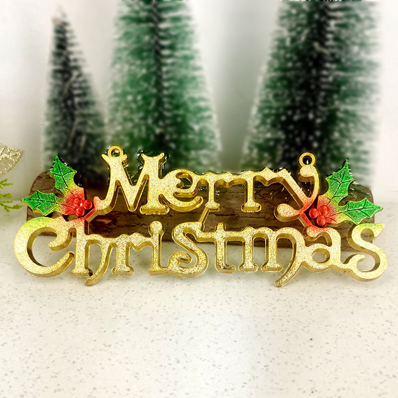 マルチサイズ立体クリスマス楽しい英語アルファベットmerry christmasクリスマスツリー装飾ストラップ|undefined