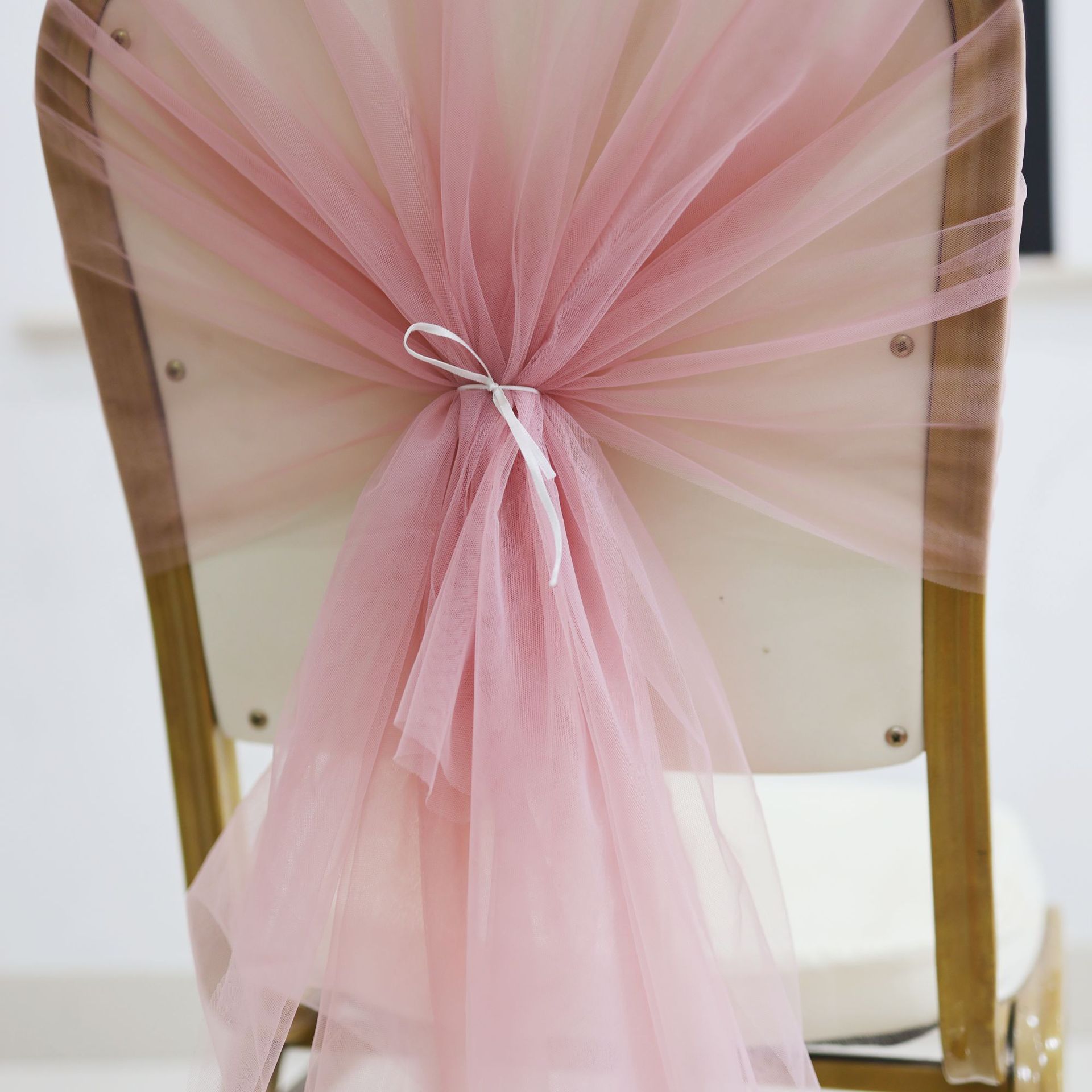 Transfronterizos silla trasera cubierta silla de decoración cintas de tela de banquete