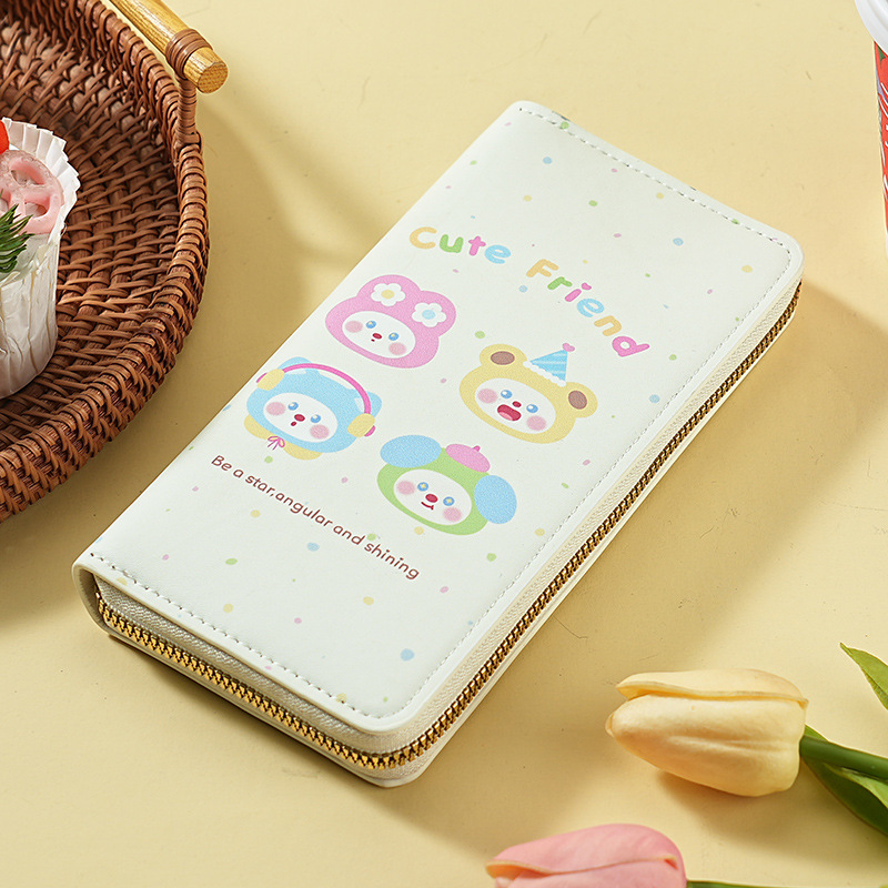 Cartera transfronteriza para mujer de dibujos animados largos lindo wallet billetera de gran capacidad billetera para mujer billetera transfronteriza