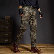 男士迷彩工装裤男宽松直筒战术休闲长裤耐磨加厚户外军旅风潮牌裤
