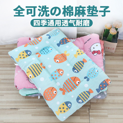 Pet mats linen breathable all-season cat mat kennel mat platform mat cat and dog supplies wholesale