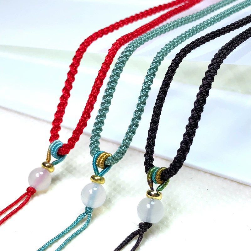 High-end adjustable necklace cord, agate wear-resistant soft strap