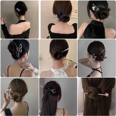 新中式古風髮簪女小眾高級感時尚漢服步搖盤髮簪子網紅百搭頭飾潮